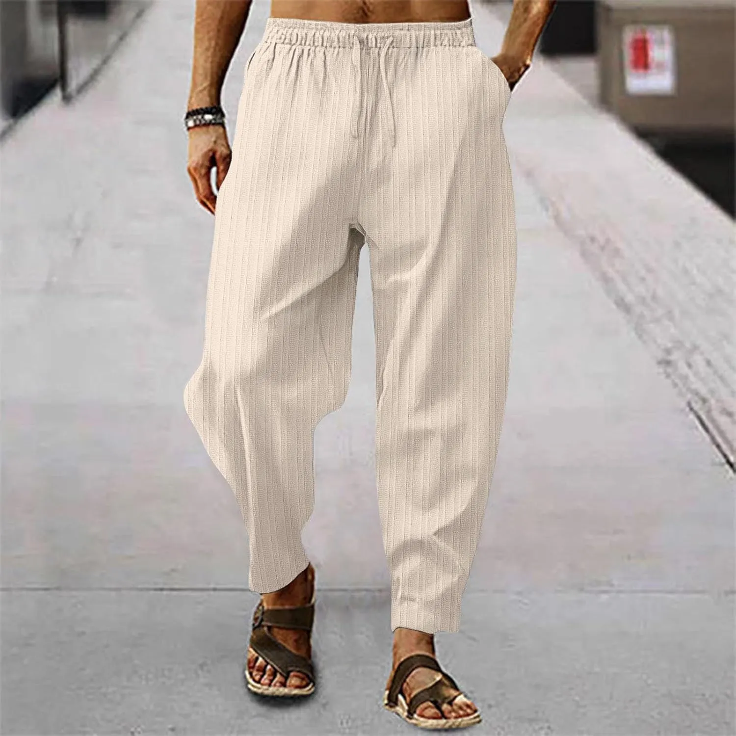 Cargo Pants for Men Relaxed Fit Mens Silk Long Underwear Pants Expandable Waist Golf Pants Athletic Sweatpants Mens