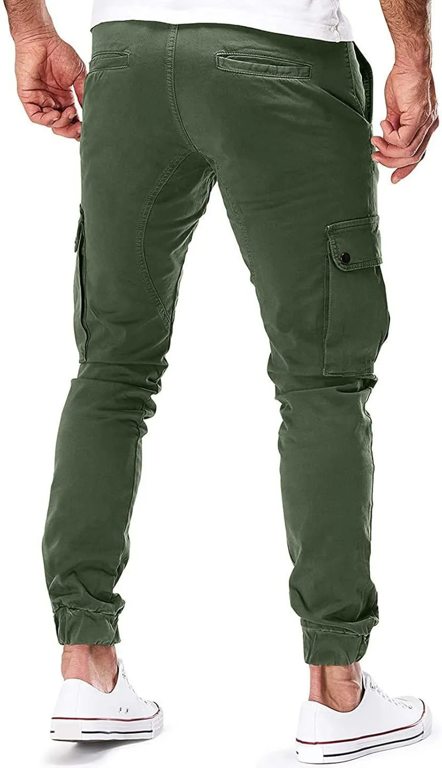 Cargo Pants for Men Relaxed Fit Running Casual Athletic Pants with Pockets Sweatpants Fashion Men's Sport Color Pants