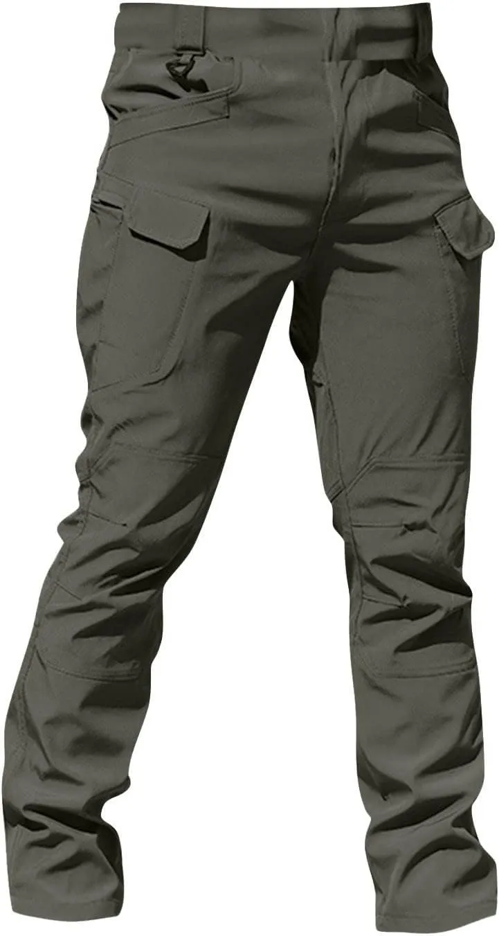 Cargo Pants for Men Stretch Tactical Pants Multi Pockets Hiking Pant Water Resistant Ripstop Relaxed Fit Trousers