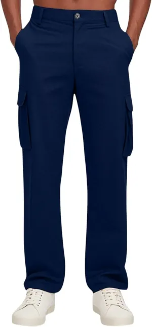 Cargo Pants Men Ripstop Relaxed Fit Trousers Hiking Tapered Joggers Hunting Water Resistant Straight Leg Pants Outdoor