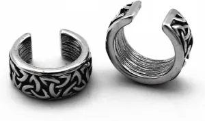 Celtic Knot Ear Cuff Earrings, Trinity Knot Clip on Earrings, Stainless Steel Non Piercing Earrings for Women Men
