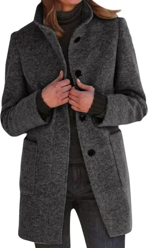 ChicCrate Women trench Coat Winter Long Jacket casual elegant peacoat trendy overcoat Outwear
