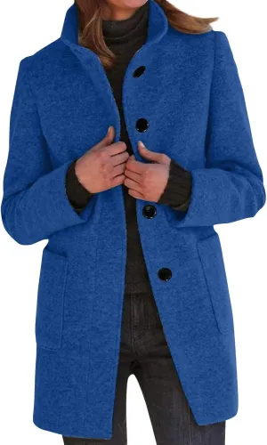 ChicCrate Women trench Coat Winter Long Jacket casual elegant peacoat trendy overcoat Outwear