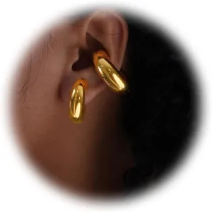 Chunky Gold Ear Cuffs Earrings For Women Non Piercing Cuff Clip On Cartilage Hoop Earring Lightweight Chunky Ear Cuff