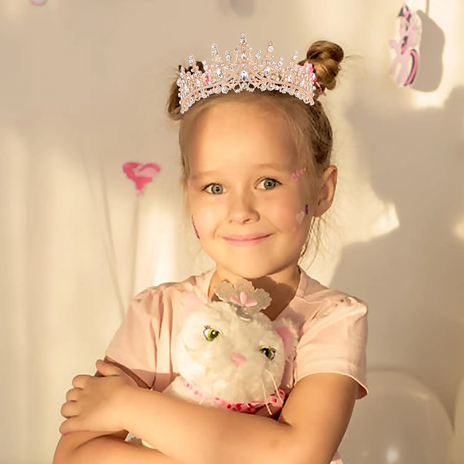 COCIDE Birthday Girl Sash and Crowns for Women - Crystal Birthday Sashes for Women Party Decoration Accessory