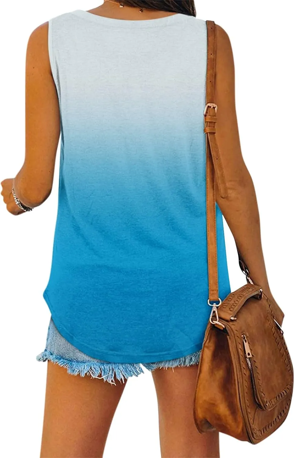 COTECRAM Womens Tank Tops 2025 Summer V Neck Sleeveless Casual Cute Basic Trendy Loose fit Flowy Beach Shirts Clothes Outfits