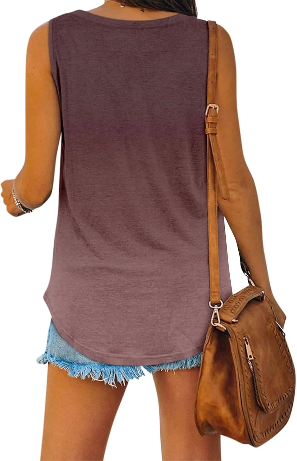 COTECRAM Womens Tank Tops 2025 Summer V Neck Sleeveless Casual Cute Basic Trendy Loose fit Flowy Beach Shirts Clothes Outfits