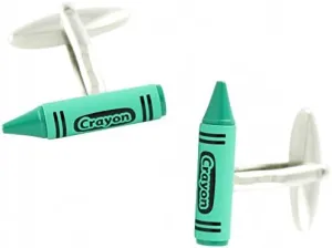 Crayon Pencil Green Cufflinks