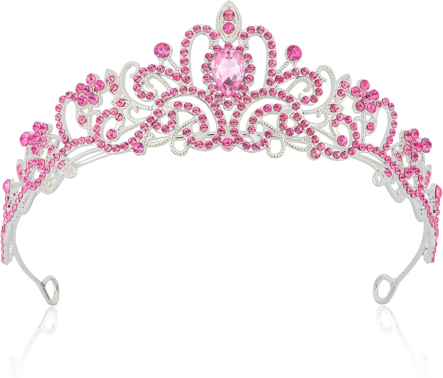 Crown,Tiaras for Women,Crystal Pink Tiaras for Girls Princess Crown Queen Crown for Bridal Prom Wedding Tiara
