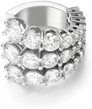 Cubic Zirconia Ear Cuffs Multi-Layer Rhinestone C-Shaped Ear Cuffs for women