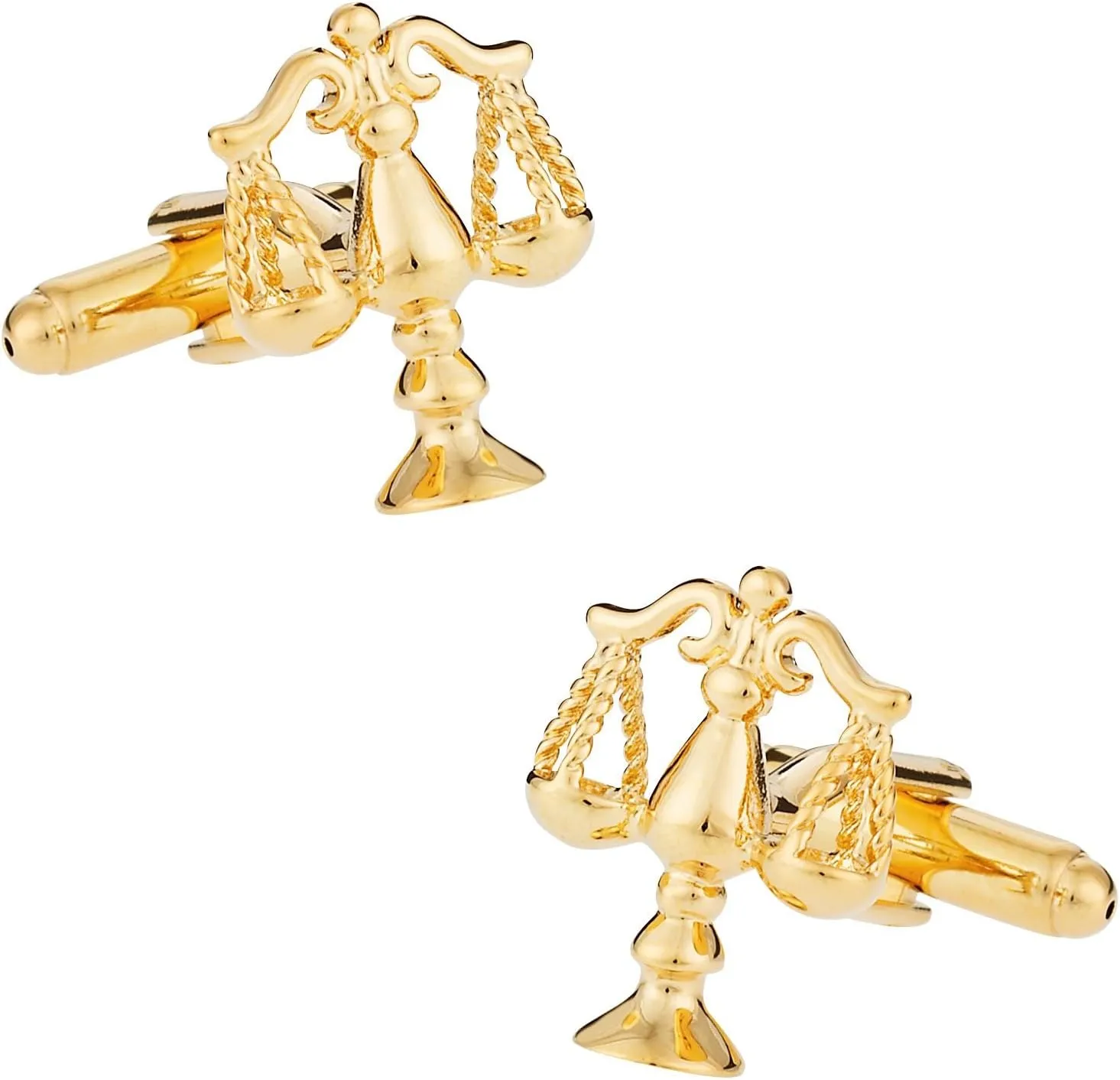 Cuff-Daddy Gold Tone Scales of Justice Lawyer Attorney Judge Cufflinks with Presentation Box