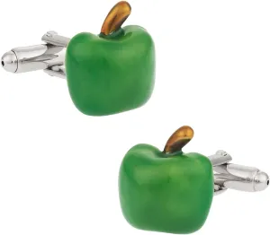 Cuff-Daddy Green Apple Cufflinks with Presentation Box