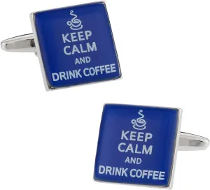 Cuff-Daddy Keep Calm Coffee Cufflinks with Presentation Box