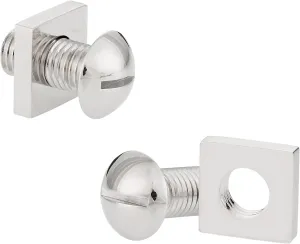 Cuff-Daddy Screw and Nut Bolt Silvertone Cufflinks with Presentation Box