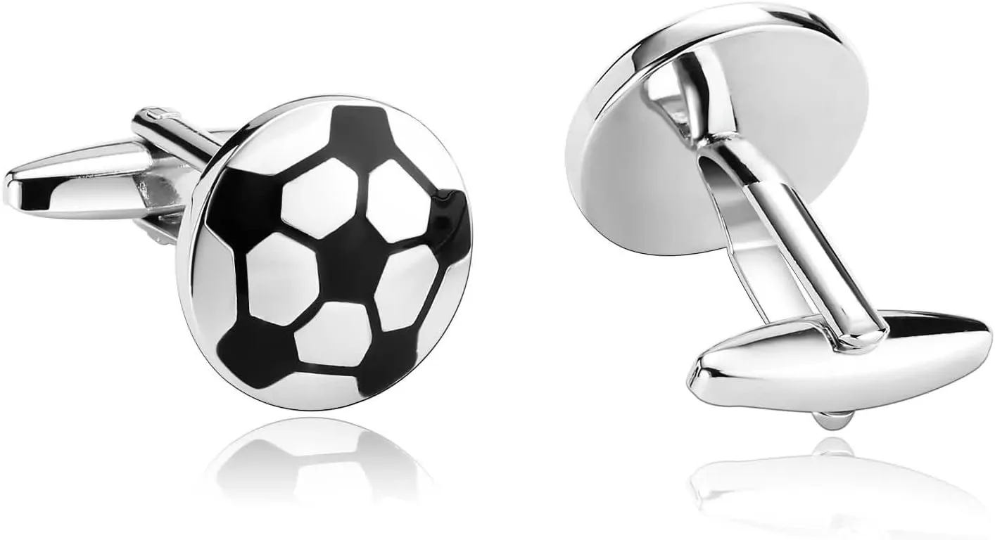 Cufflinks for Button, Cufflinks White Shirt Silver Black Stainless Steel Round for Man Business Wedding