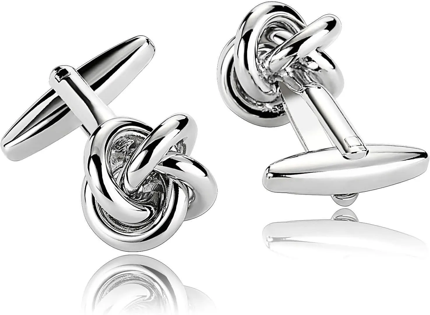 Cufflinks Set, Cuff Links Vintage Silver Stainless Steel Flower for Man Business Wedding Cufflinks Nice