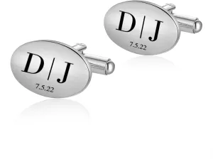 Custom Cufflinks for Men - Personalized Engraved Wedding Cufflinks for Groom - Gift for Father of the Bride and Groom or Best Men