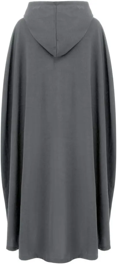 DDAPJ pyju Womens Hooded Open Front Cardigan Wool Blend Long Cape Coat Winter Casual Maxi Cloak Trench Coat Outwear Jacket