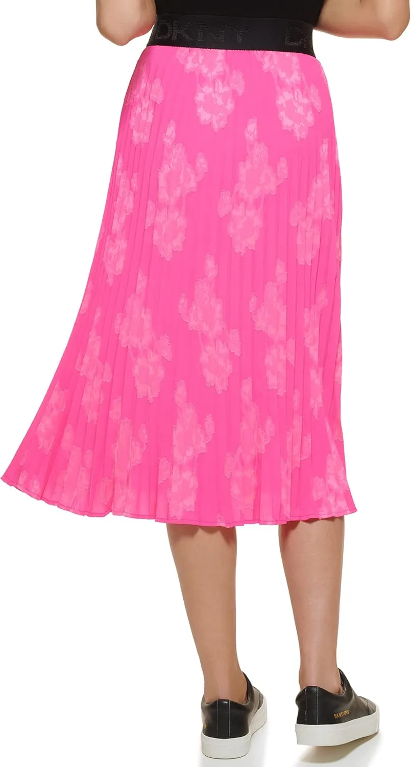 DKNY Women's Logo Waistband Easy Printed Sportswear Skirt