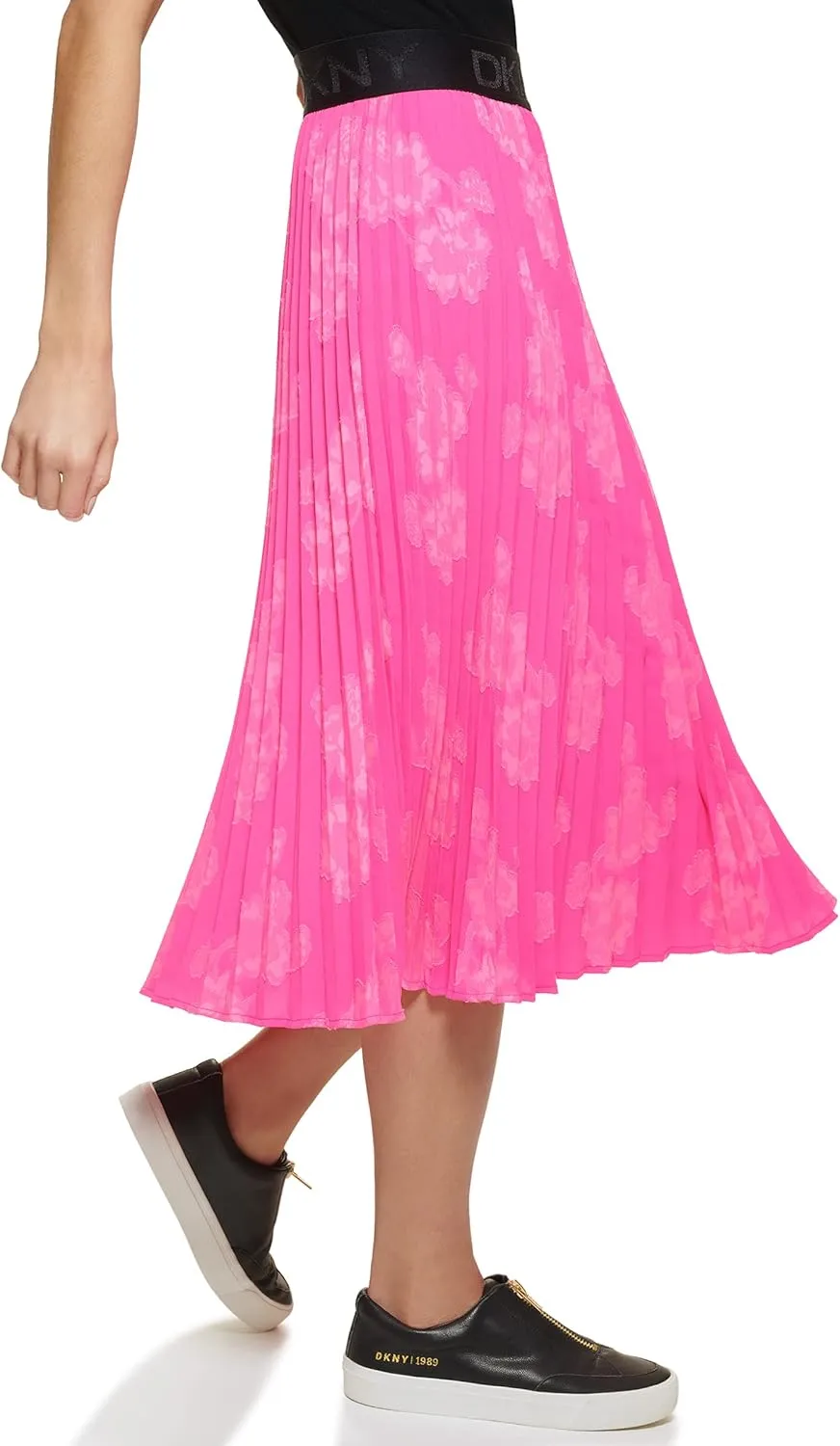 DKNY Women's Logo Waistband Easy Printed Sportswear Skirt