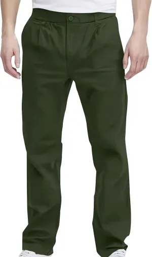 Dress Pants for Men Business Casual Straight Leg Work Pants Relaxed Fit Travel Outdoor Pants with Pockets