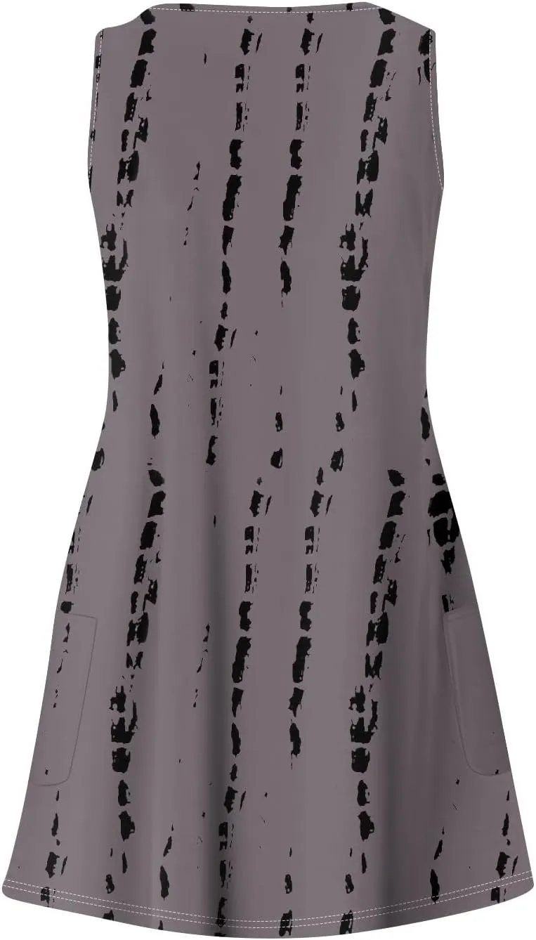 Dresses Women Casual Loose Fit Midi Dresses for Women Sleeveless Loose Flowy Dresses Women Elegant Summer Cute