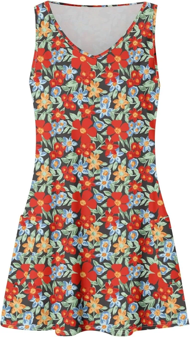 Dresses Women Casual Loose Fit Midi Dresses for Women Sleeveless Loose Flowy Dresses Women Elegant Summer Cute