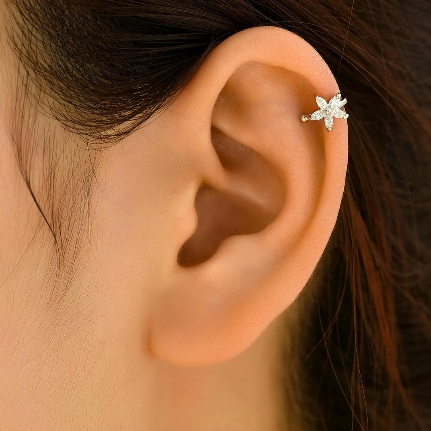Ear Cuff Earrings for Women Non Piercing Faux Earring Cuff Rose Gold Earring Cuffs Non Pierced Lightweight Hypoallergenic Cartilage Earrings Fake Earrings Dainty Jewelry Gift