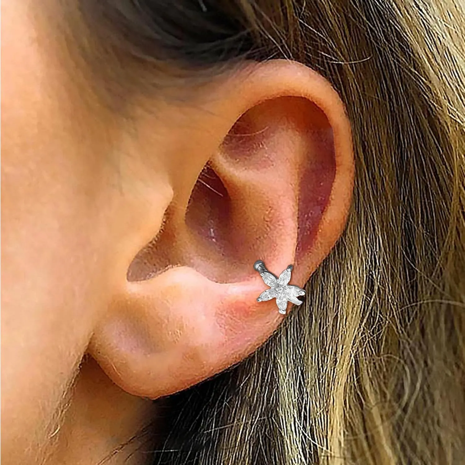 Ear Cuff Earrings for Women Non Piercing Faux Earring Cuff Rose Gold Earring Cuffs Non Pierced Lightweight Hypoallergenic Cartilage Earrings Fake Earrings Dainty Jewelry Gift