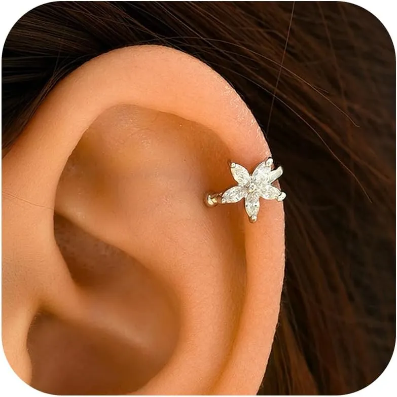 Ear Cuff Earrings for Women Non Piercing Faux Earring Cuff Rose Gold Earring Cuffs Non Pierced Lightweight Hypoallergenic Cartilage Earrings Fake Earrings Dainty Jewelry Gift