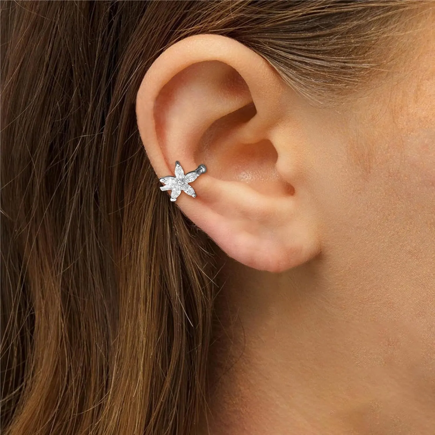 Ear Cuff Earrings for Women Non Piercing Faux Earring Cuff Rose Gold Earring Cuffs Non Pierced Lightweight Hypoallergenic Cartilage Earrings Fake Earrings Dainty Jewelry Gift