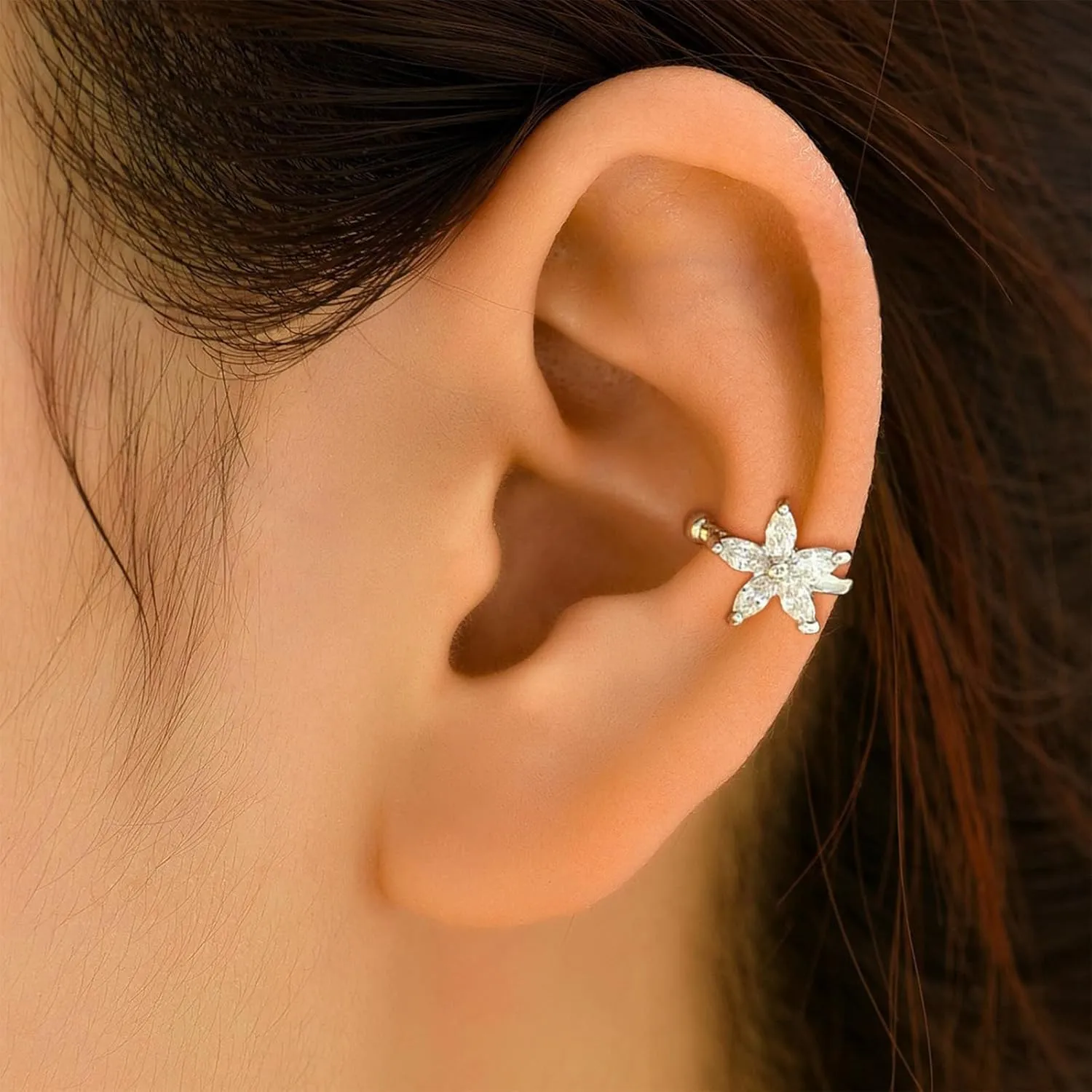 Ear Cuff Earrings for Women Non Piercing Faux Earring Cuff Rose Gold Earring Cuffs Non Pierced Lightweight Hypoallergenic Cartilage Earrings Fake Earrings Dainty Jewelry Gift