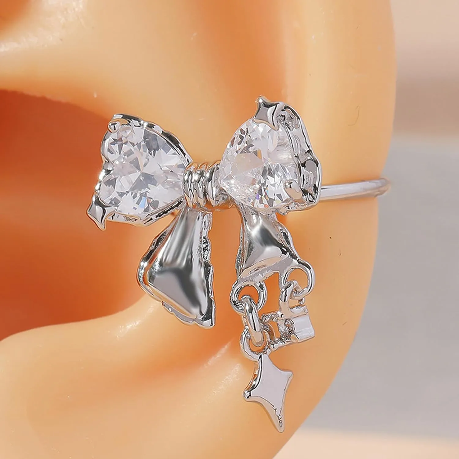Ear Cuff Earrings for Women Rhinestone Ear Cuffs Non Piercing Cartilage Cuff Earrings Set Jewelry for Women