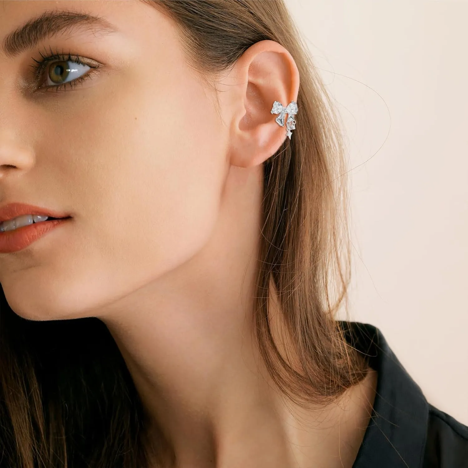 Ear Cuff Earrings for Women Rhinestone Ear Cuffs Non Piercing Cartilage Cuff Earrings Set Jewelry for Women
