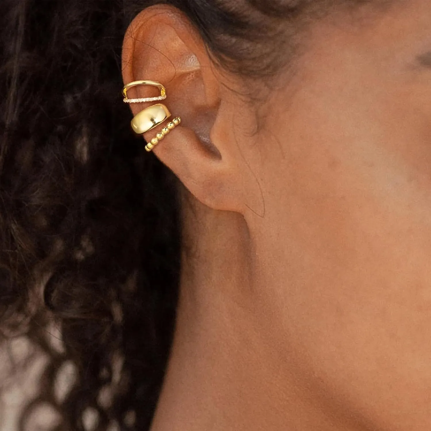 Ear Cuffs Non Piercing Dainty Gold Ear Cuff Earrings for Women Trendy Stuff Gold Earrings Non Pierced Clip on Cartilage Earring Set Stacks Jewelry Gifts