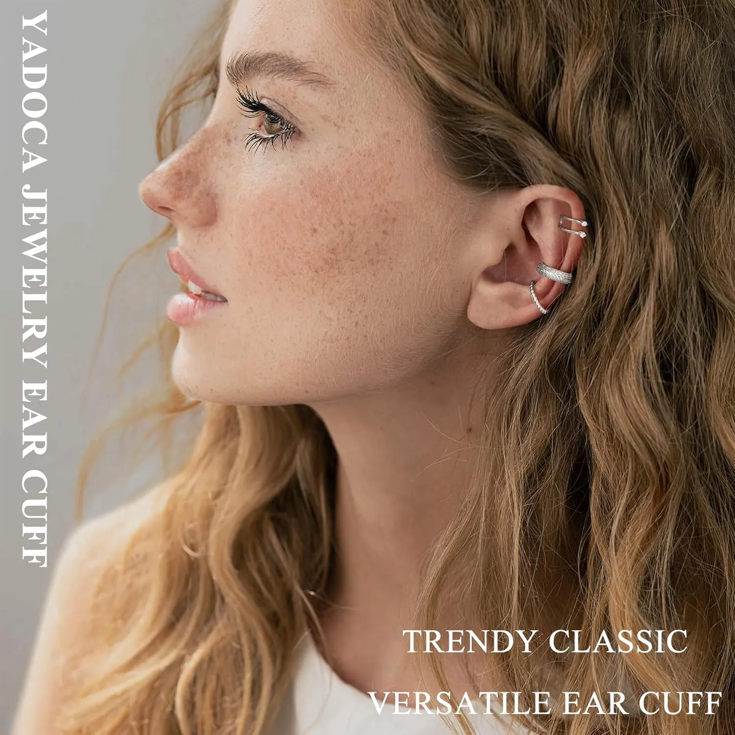 Ear Cuffs Non Piercing Earrings for Women Trendy Lightweight Gold Silver Clip On Fake Earrings Non Pierced Cartilage Ear Cuff Jewelry Set