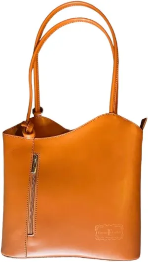 Easy Carry Leather Backpack Convertible Purse