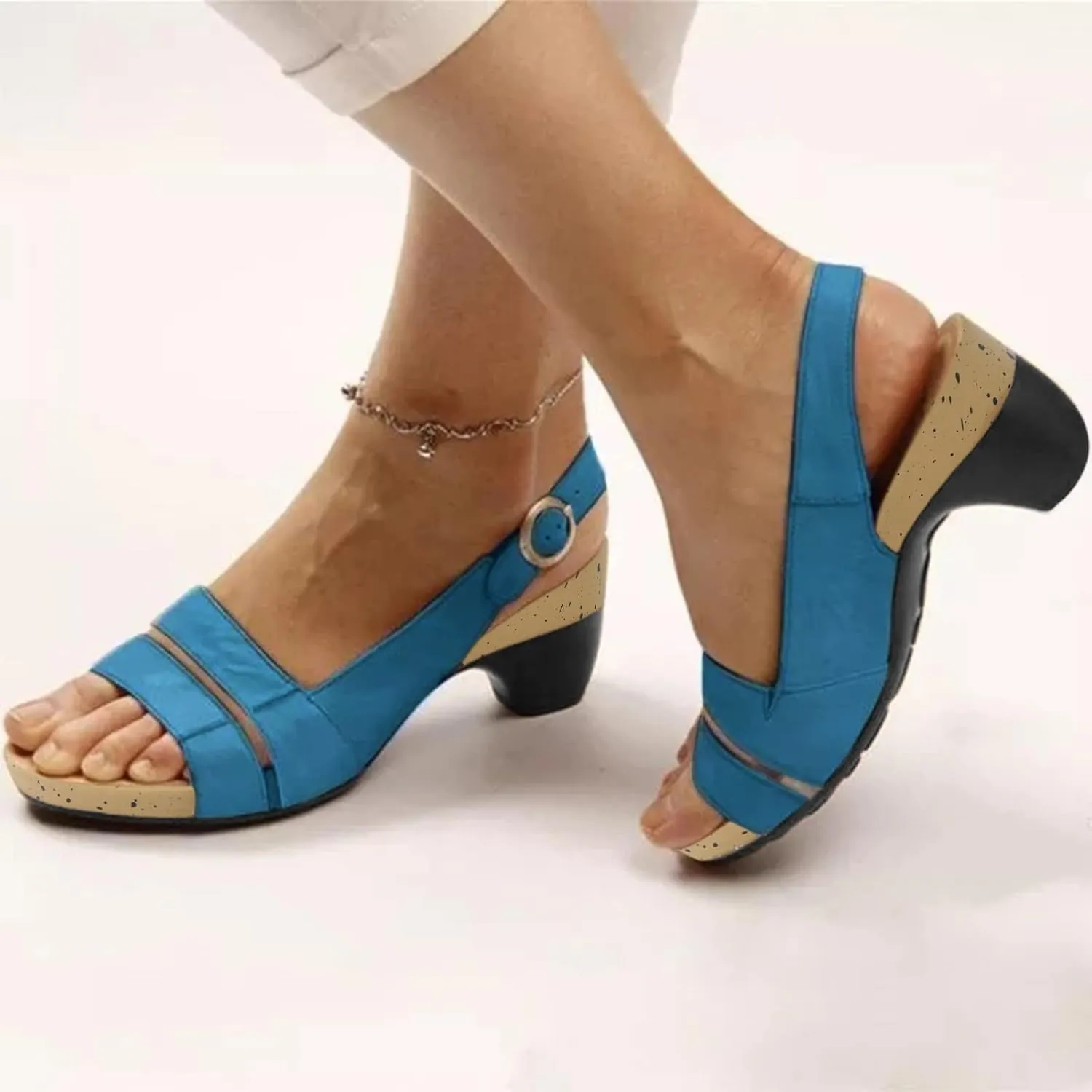 Eduavar Sandals for Women Casual Summer, Women's Ultra-Comfy Wedge Sandals Premium Orthopedic Open Toe Sandals