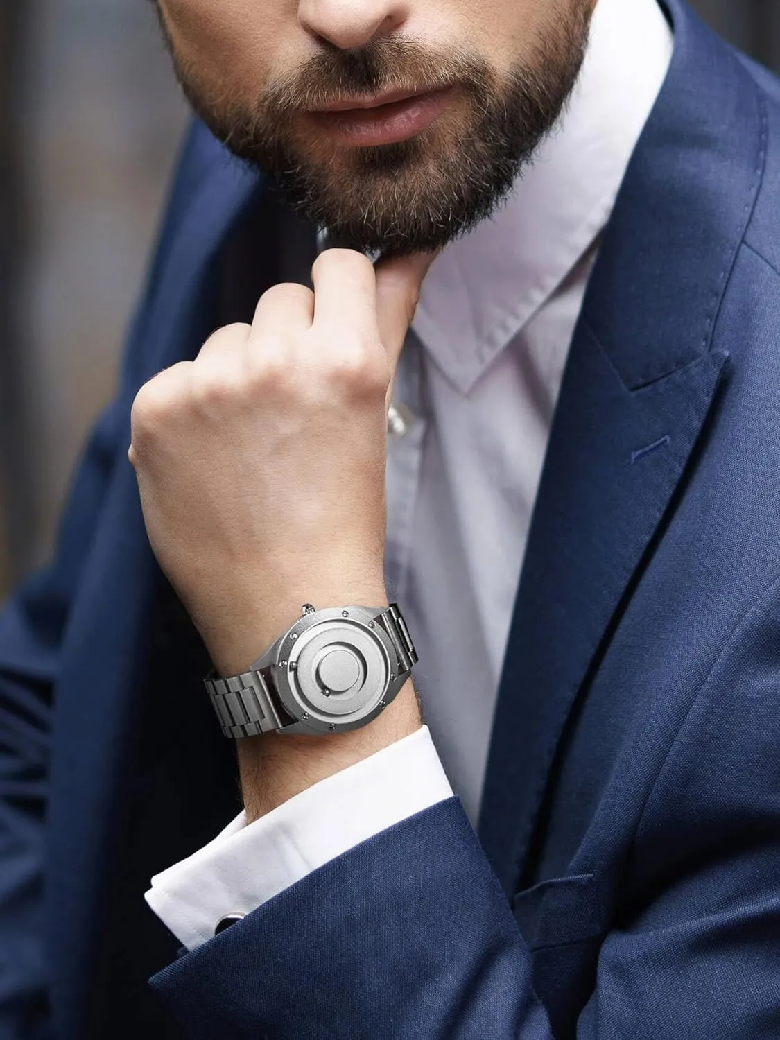 EUTOUR Mens Watches Men Designer Waterproof Analogue Quartz Watch Men Magnetic Watches Stainless Steel Wrist Watch Fashion Large Date Watches for Men