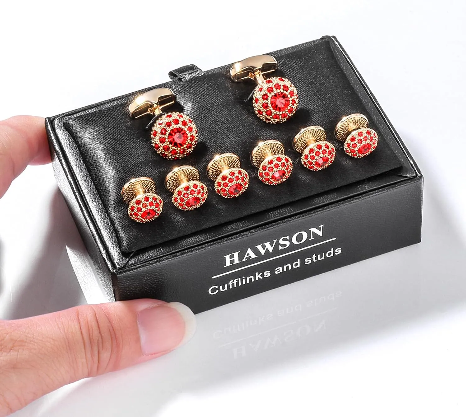 Fancy Crystal Tuxedo Studs and Cufflinks for Men,Men's Tuxedo Shirt Accessories on Wedding Anniversary Formal Party Chrismas.