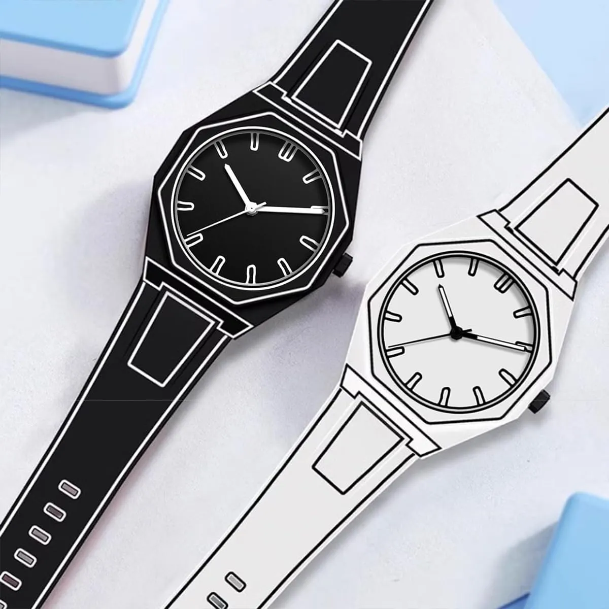 FANMIS Men's Anime-Inspired Fashion Sketch Wristwatch Minimalist Creative Wormhole Design Stylish and Durable Timepiece for Men's Sports Watch
