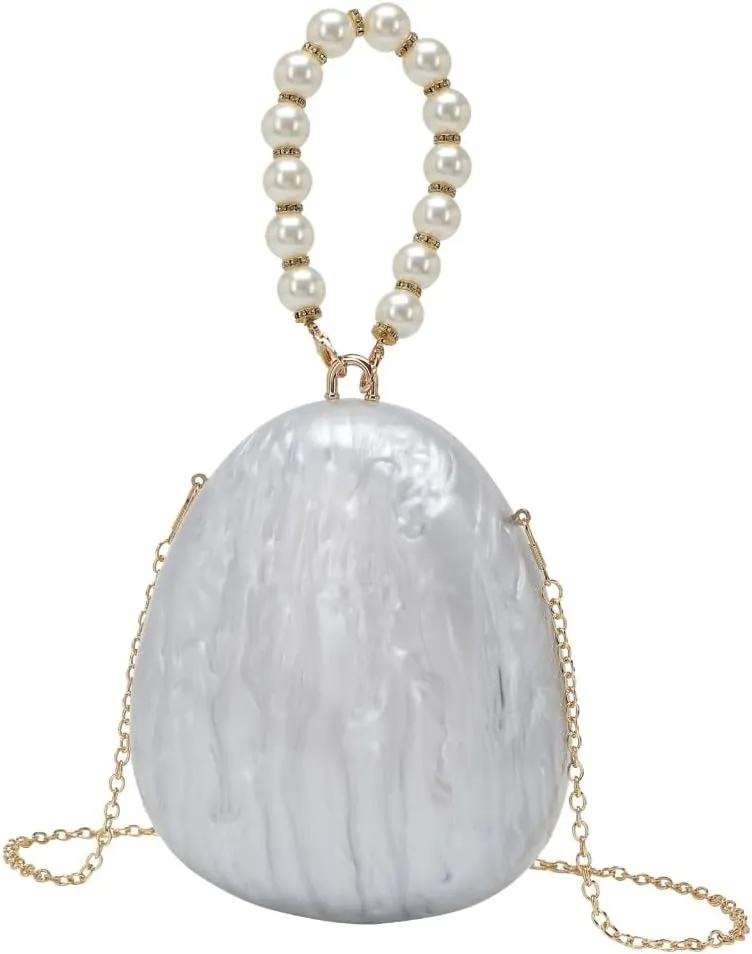Fashion Shoulder Bag with Chain Strap Evening Bag for Women Acrylic Handbag for Party Occasion and Celebrations