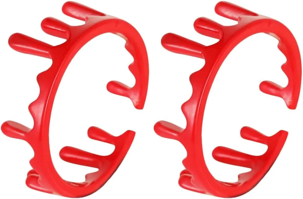 FAVOMOTO Red Dripping Ring: Gothic Statement Jewelry, Adjustable Stainless Steel Fashion Ring for Women - Unique Design