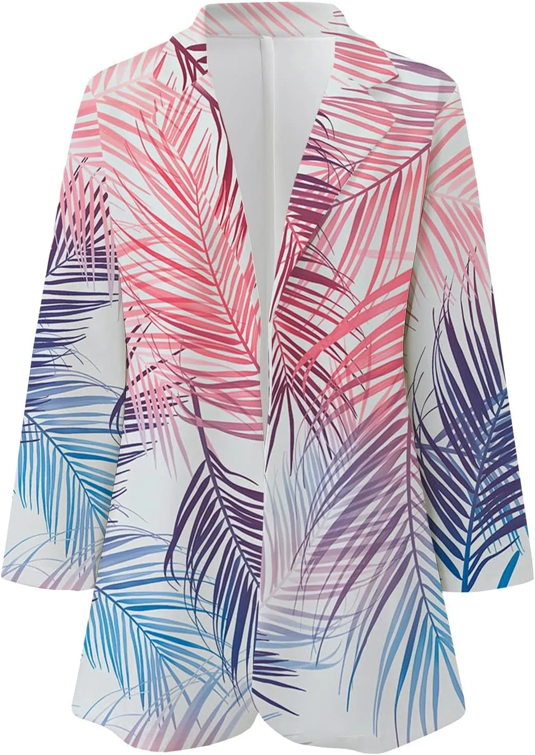 Floral Blazers for Women Long Sleeve Trendy Casual Open Front Printed Dressy Fitted Suit Jackets