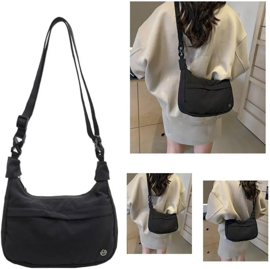 Function Nylon Crossbody Bag For Women Casual Large Capacity Travel Satchel Shoulder Purse With Adjustable Strap