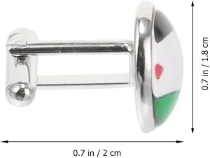 GALPADA 4pcs Palestinian Cufflinks Palestine Flag Present Suit Buttons National Flag Cufflinks Palestine Jewelry Palestine Cufflinks Palestinian Flag Palestine Flag Cuff Links Zinc Alloy