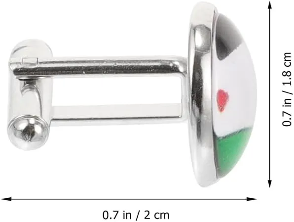 GALPADA 4pcs Palestinian Cufflinks Palestine Flag Present Suit Buttons National Flag Cufflinks Palestine Jewelry Palestine Cufflinks Palestinian Flag Palestine Flag Cuff Links Zinc Alloy