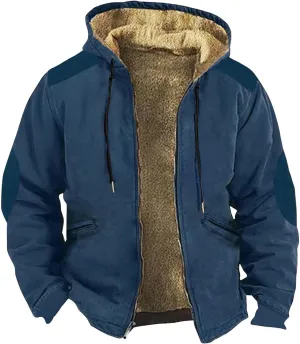 GOFULY Mens Jackets Winter Sherpa With Hood Heavyweight Coats Fuzzy Fleece Full Zip Graphic Hoodies Fall Clothes Trendy
