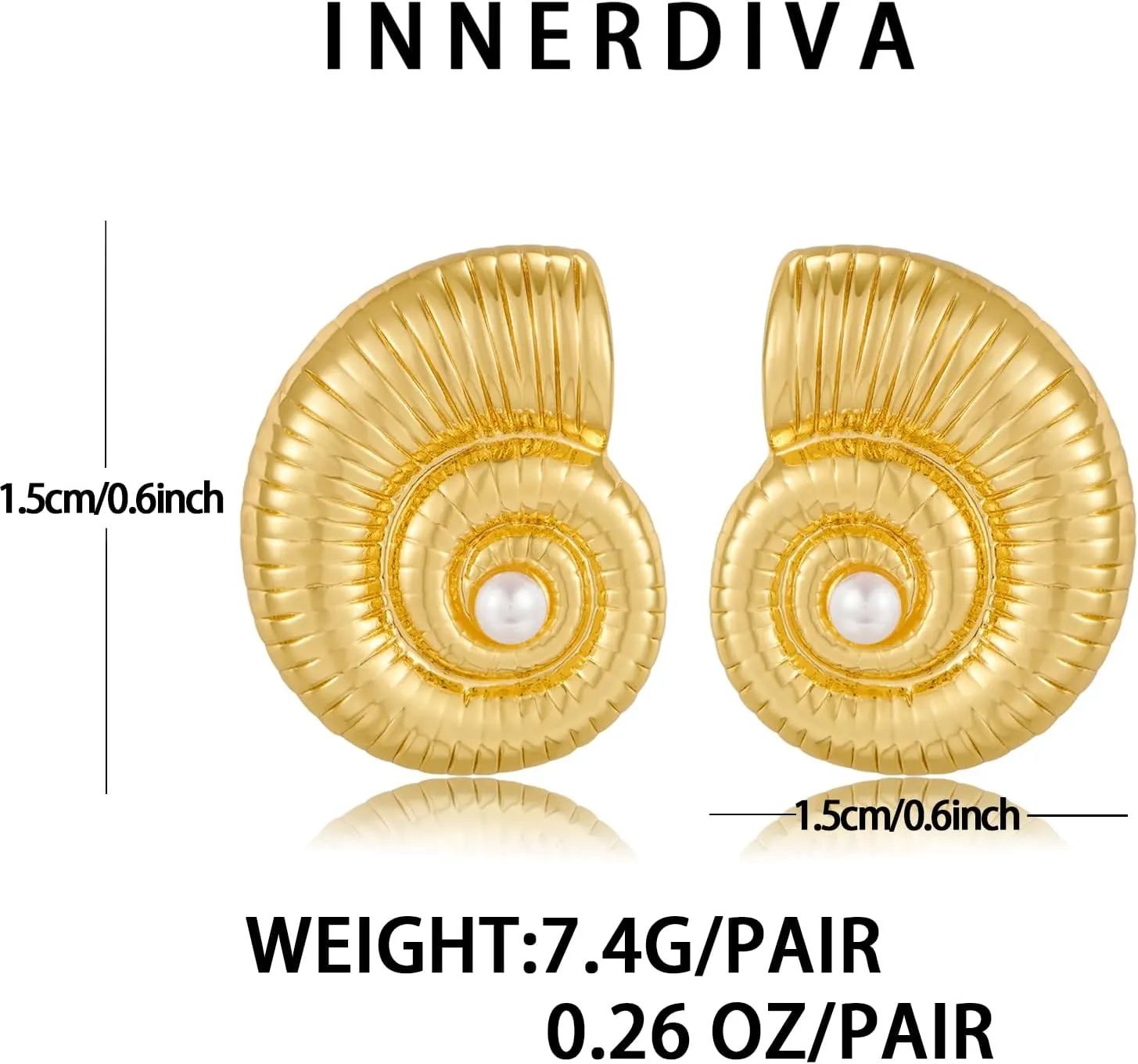 Gold Boho Ocean Earrings, Shell Earrings Seashell Stud Earrings Beach Jewelry Gifts for Women
