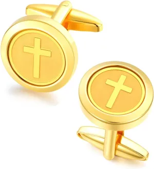 Gold Cuff Links Mens Personalized Classic Round Cufflink Wedding Shirts Cufflinks for Men Jewelry Gifts